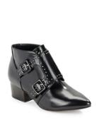 French Connection Roree Monk Strap Leather Booties