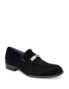 Calvin Klein Douggie Round Toe Oily Suede Loafers