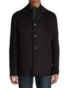 Hart Schaffner Marx 3-in-1 Triple Play Wool-blend Coat With Vest