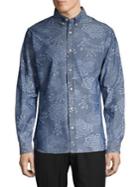 Surfsidesupply Floral Long-sleeve Button-down Shirt