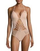 Kenneth Cole New York Shirr Thing One-piece Monokini Swimsuit