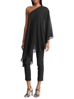 Lauren Ralph Lauren Cape One-shoulder Jumpsuit