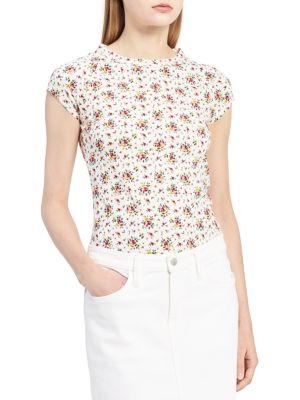 Calvin Klein Cotton-blend Floral Tee