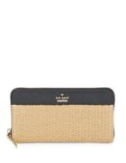 Kate Spade New York Lacey Straw Crosshatched Leather Continental Wallet