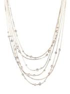 Givenchy Goldtone & Crystal Multi-row Collar Necklace