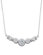Lord & Taylor Sterling Silver Cubic Zirconia Necklace