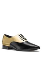 Michael Kors Collection Lottie Metallic Leather Combo Oxfords