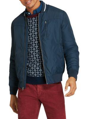 Brooks Brothers Red Fleece Nylon Bomber Jacket