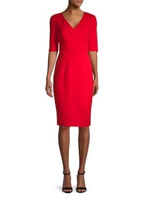 Trina Turk Eastern Luxe Locale V-neck Sheath Dress