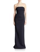 Nicole Miller Tuck Strapless Gown