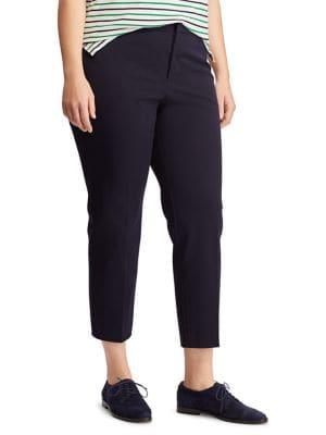 Lauren Ralph Lauren Plus Cropped Twill Skinny Pants