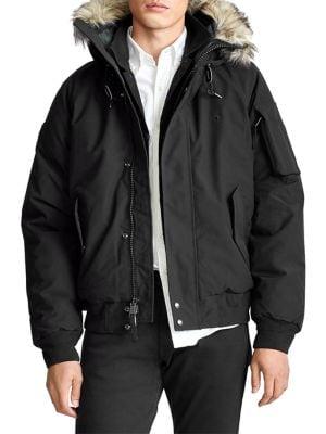 Polo Ralph Lauren Faux Fur-trim Down Bomber Jacket