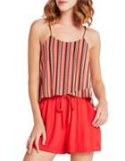 Bcbgeneration Striped Front Overlay Camisole