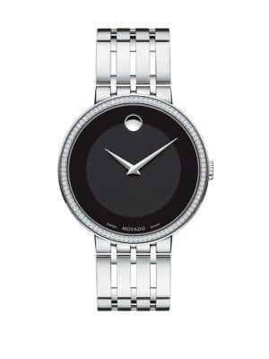Movado Esperanza Stainless Steel And Diamond Bracelet Watch
