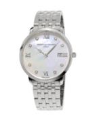Frederique Constant Slimline Ladies Grande Stainless Steel And Mother-of-pearl Watch