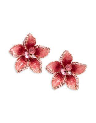 Kate Spade New York Crystal Flower Statement Stud Earrings