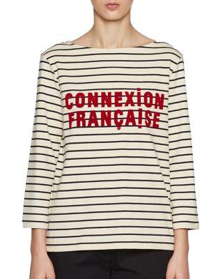 French Connection Striped Long-sleeve Tee