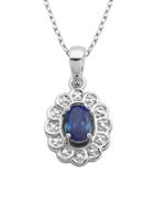Lord & Taylor September Birthstone Sterling Silver Necklace
