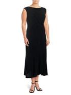 Gabby Skye Plus Knotted A-line Midi Dress