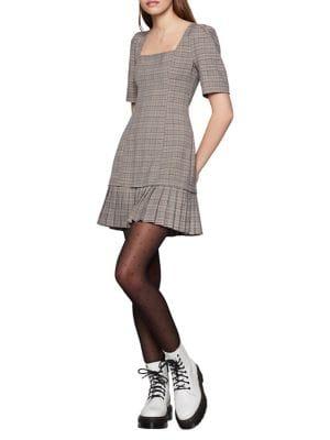 Bcbgeneration Pleated Plaid Mini Dress