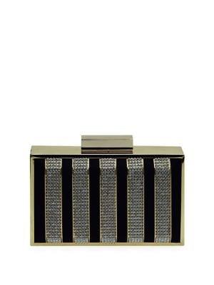 Adrianna Papell Ventura Crystal Stripe Minaudiere