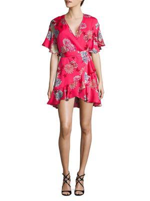 Bb Dakota Kristen Floral Wrap Dress