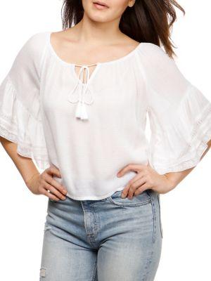 Lucky Brand Bell-sleeve Self-tie Top