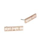 Bcbgeneration Rectangular Crystals And Stud Earrings