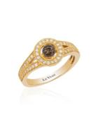 Levian 14k Gold Chocolate-and-vanilla Diamond Ring