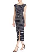 Lauren Ralph Lauren Striped Jersey Midi Dress