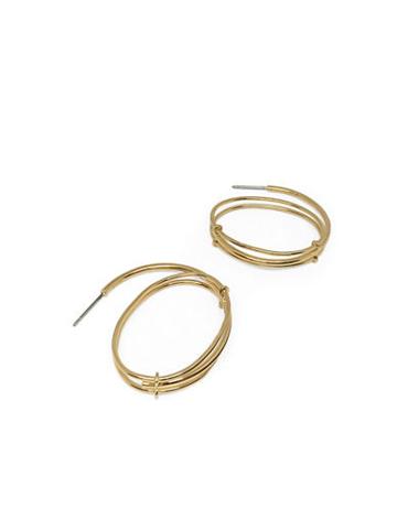 Botkier New York Ring Toss Wire Wrap Hoop Earrings