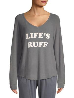 Pj Salvage Raglan-sleeve Graphic Top