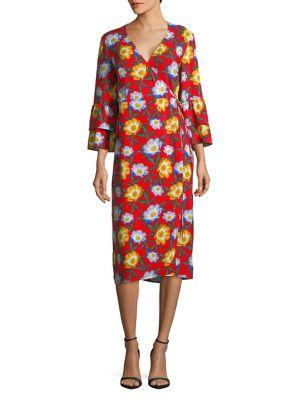 The Fifth Label Lightfast Reunion Floral Wrap Dress
