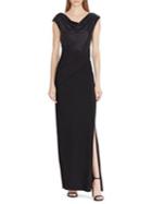 Lauren Ralph Lauren Beaded Long Wrap Dress