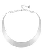 Robert Lee Morris Soho Silvertone Half Moon Collar Necklace