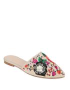 Kate Spade New York Monteclair Embroidered Canvas Mules