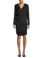 Vince Camuto Side-ruched Long-sleeve Dress