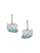 Iconic Swan Swarovski Crystal & Crystal Earrings