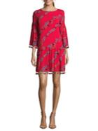 Nicole Miller New York Embroidered Floral Shift Dress