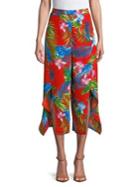 Design Lab Lord & Taylor Floral-print Cropped Pants