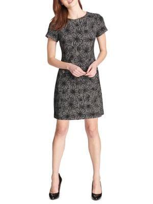 Tommy Hilfiger Plaid Floral Pocket Shift Dress