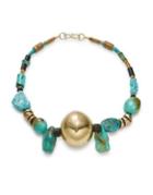Robert Lee Morris Collection Beaded Turquoise Collar Necklace