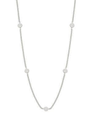 Dogeared Silverplated Long Disc Necklace
