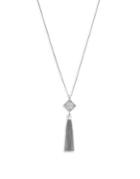 Jessica Simpson Crystal Lace Tassel Pendant Necklace