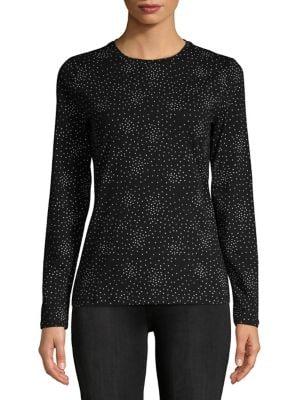 Lord & Taylor Long-sleeve Essential Star Crew Neck Tee