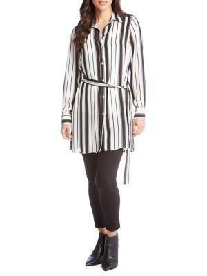 Karen Kane Striped Self-tie Tunic