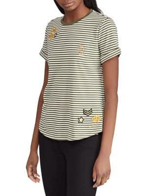 Lauren Ralph Lauren Embellished Jersey Tee