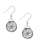Lucky Brand Pave Holiday Luxe Silvertone Sugar Plum Drop Earrings
