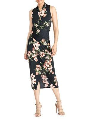 Rachel Rachel Roy Bret Floral Wrap Halter Dress