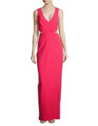 Nicole Miller Solid Jersey Cutout Gown